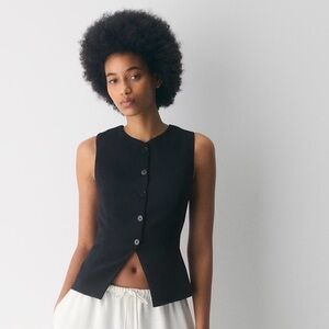 Black Button-Up Vest